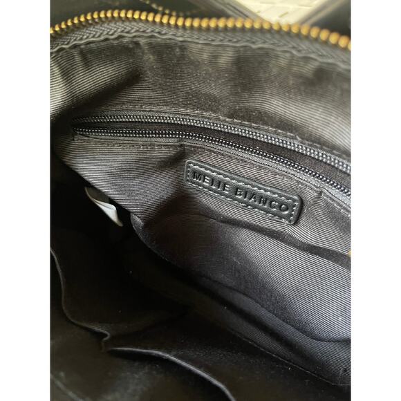 Anthropologie Melie Bianco Faux Leather Woven Satchel in Black - Picture 5 of 5